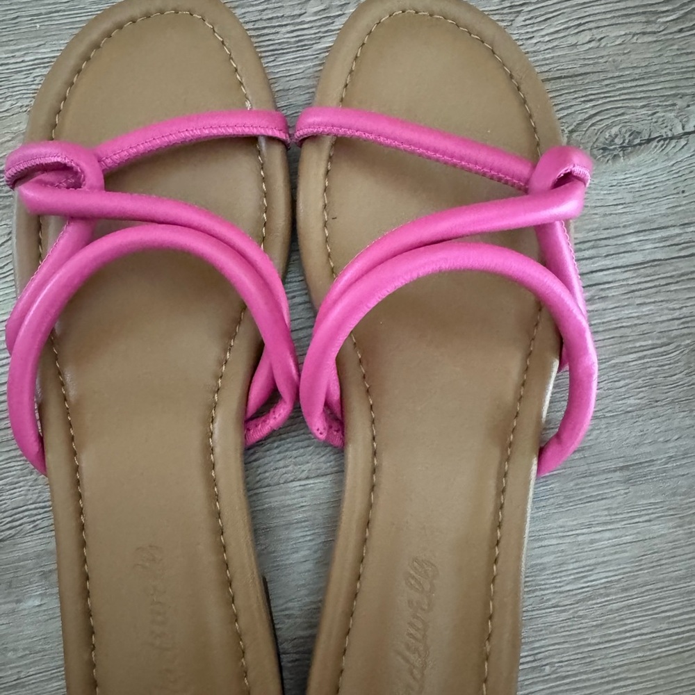 New Madewell pink slide sandals